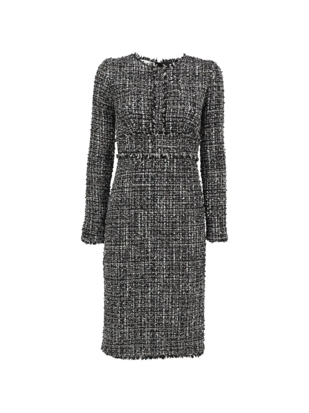 Frayed-Edge Mini Dress