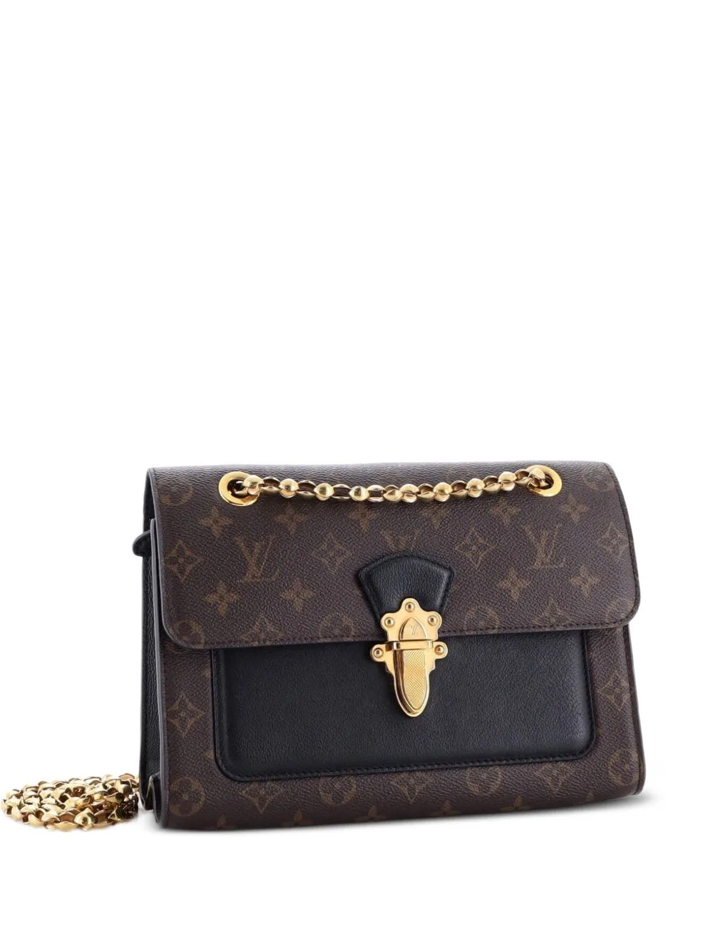 Victoire Handbag Monogram Canvas and Leather Shoulder Bag