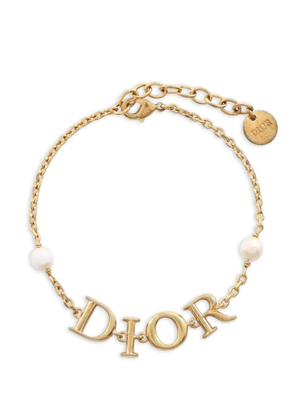 2000s Logo Faux-Pearl Bracelet