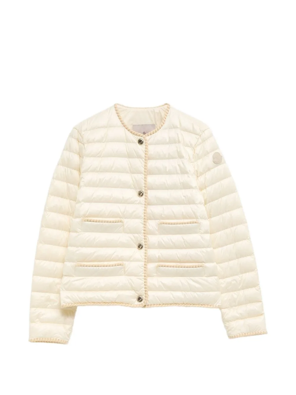 Braided-Trim Quilted Jacket