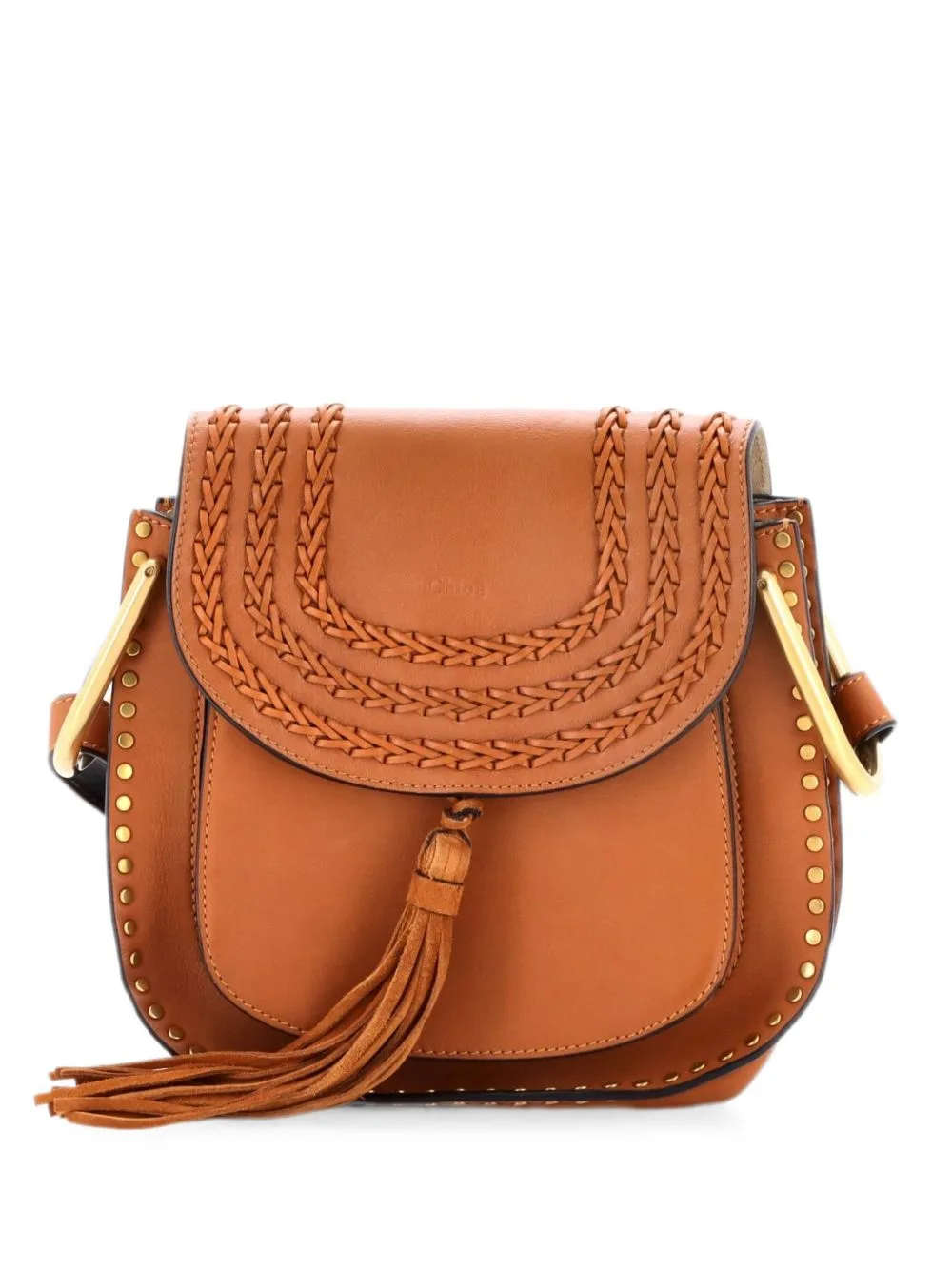 Hudson Handbag Whipstitch Leather Small Crossbody Bag by Chloé Pre-Owned