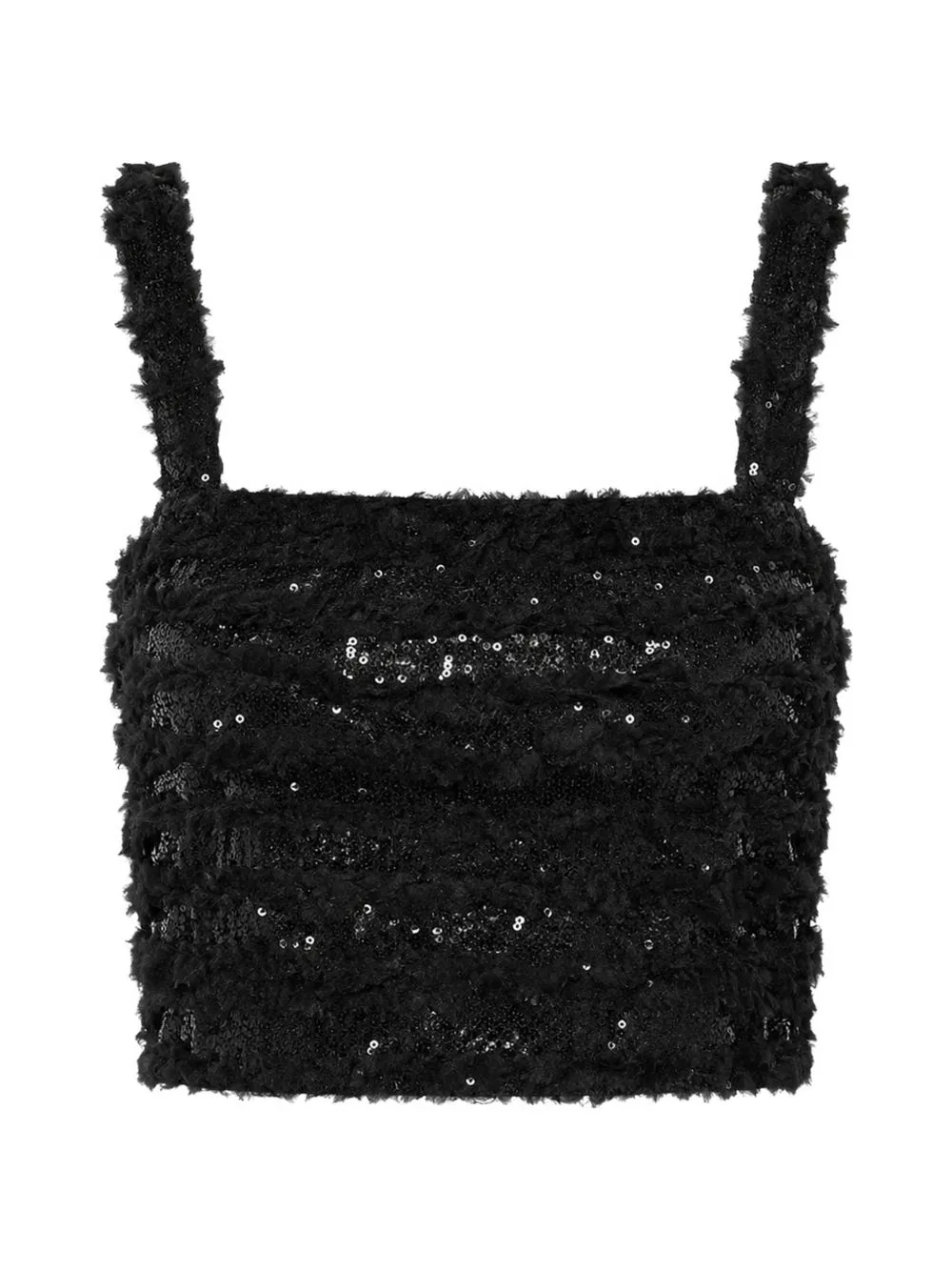 Sequin-Embellished Cropped Top