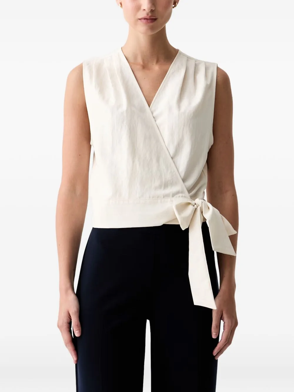 Wrap-Design Sleeveless Top