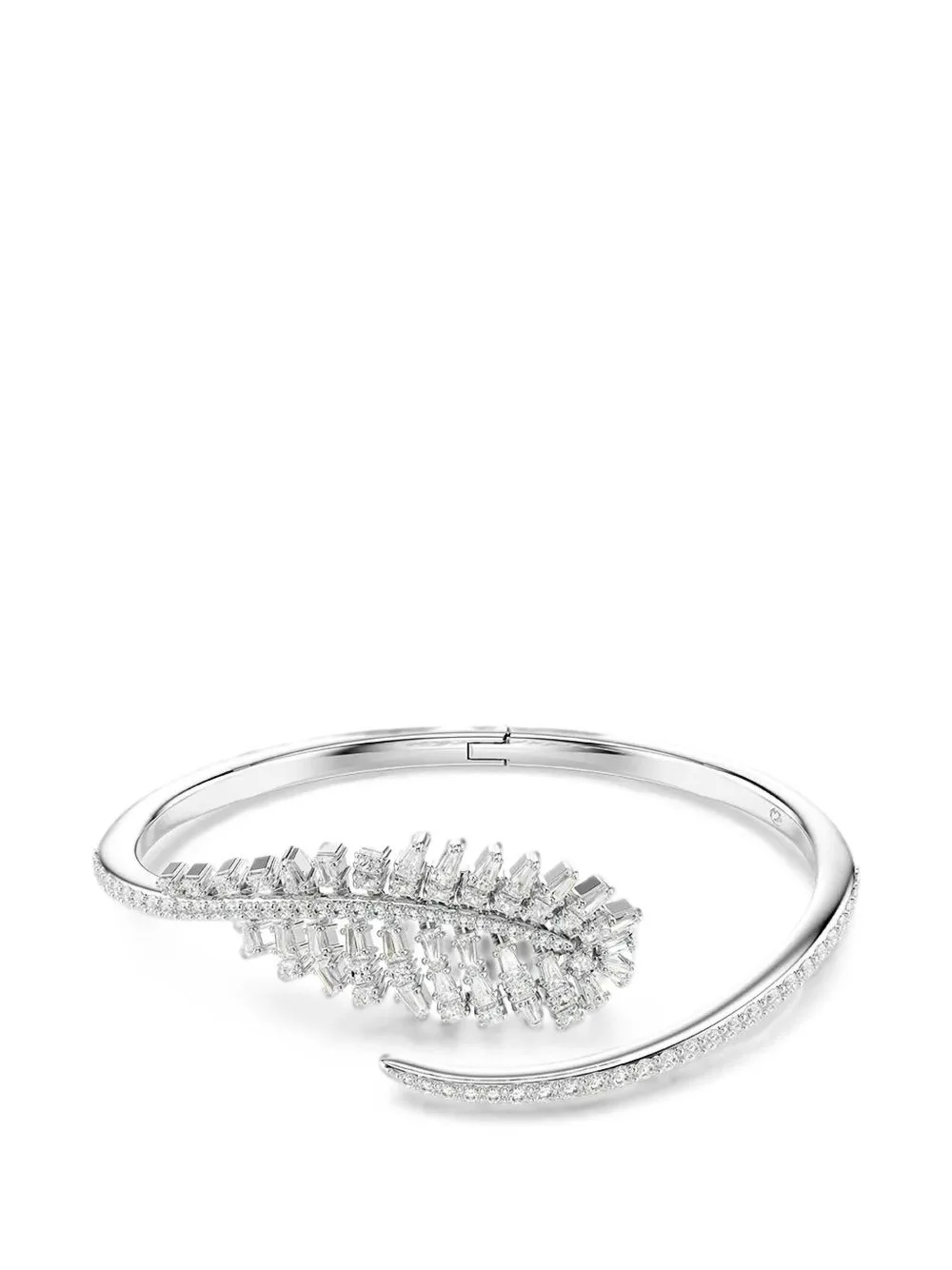 Crystal-Embellished Leaf-Motif Bracelet
