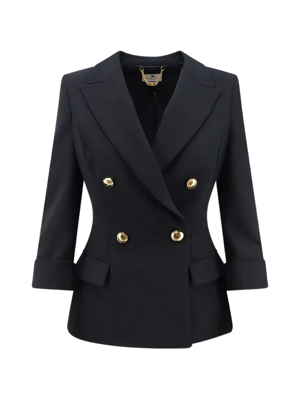 Double-Breasted Peaked-Lapel Blazer
