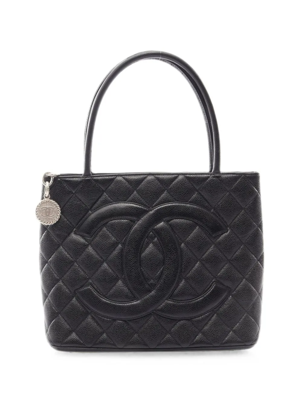 2000-2002 Medallion Caviar-Leather Tote Bag