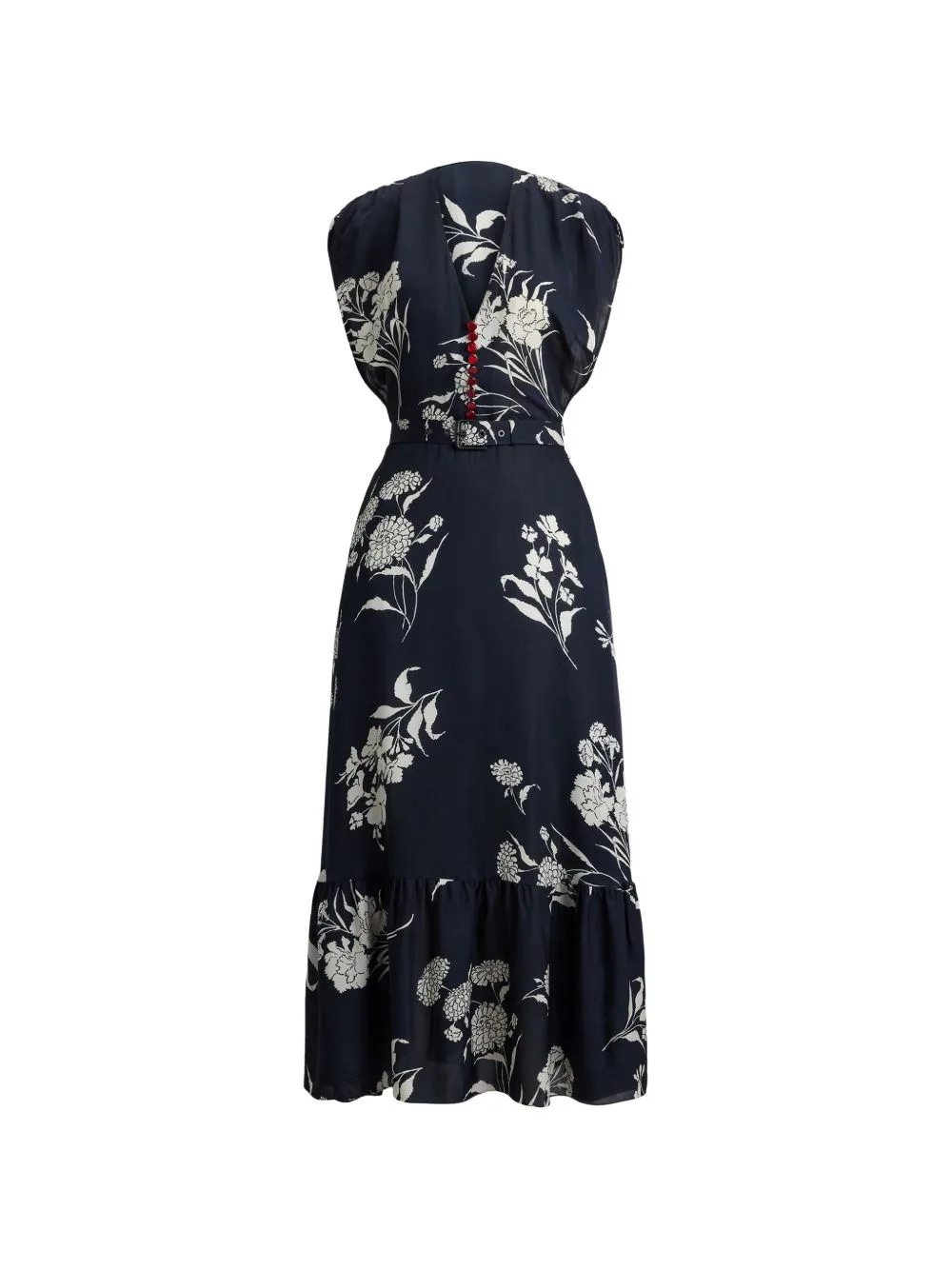 Damian Floral A-Line Midi Dress