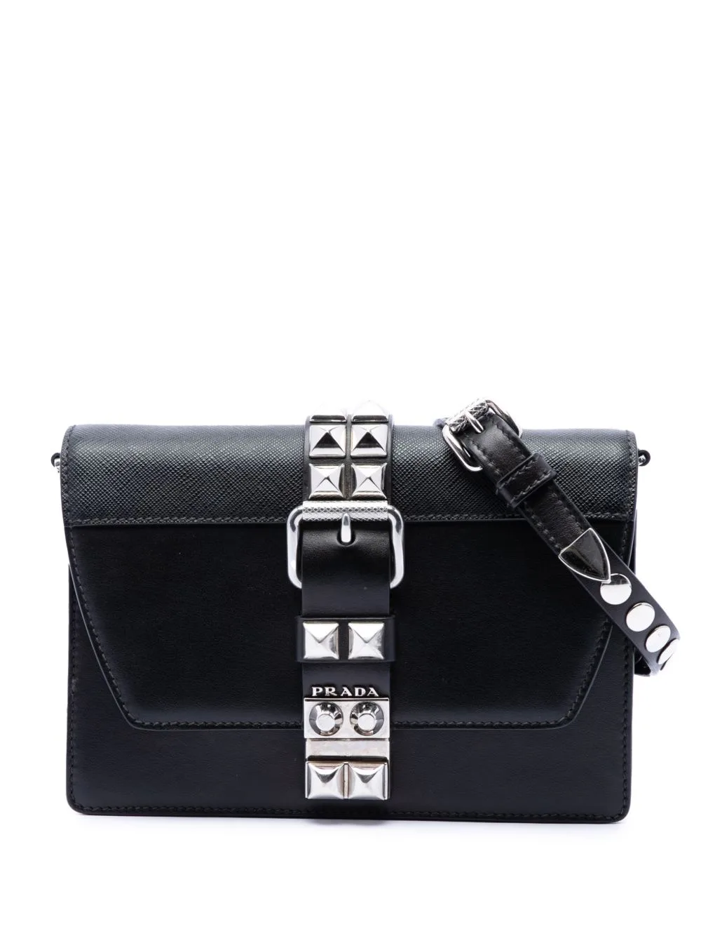 2010-2026 City Calfskin and Saffiano Studded Elektra Crossbody Bag