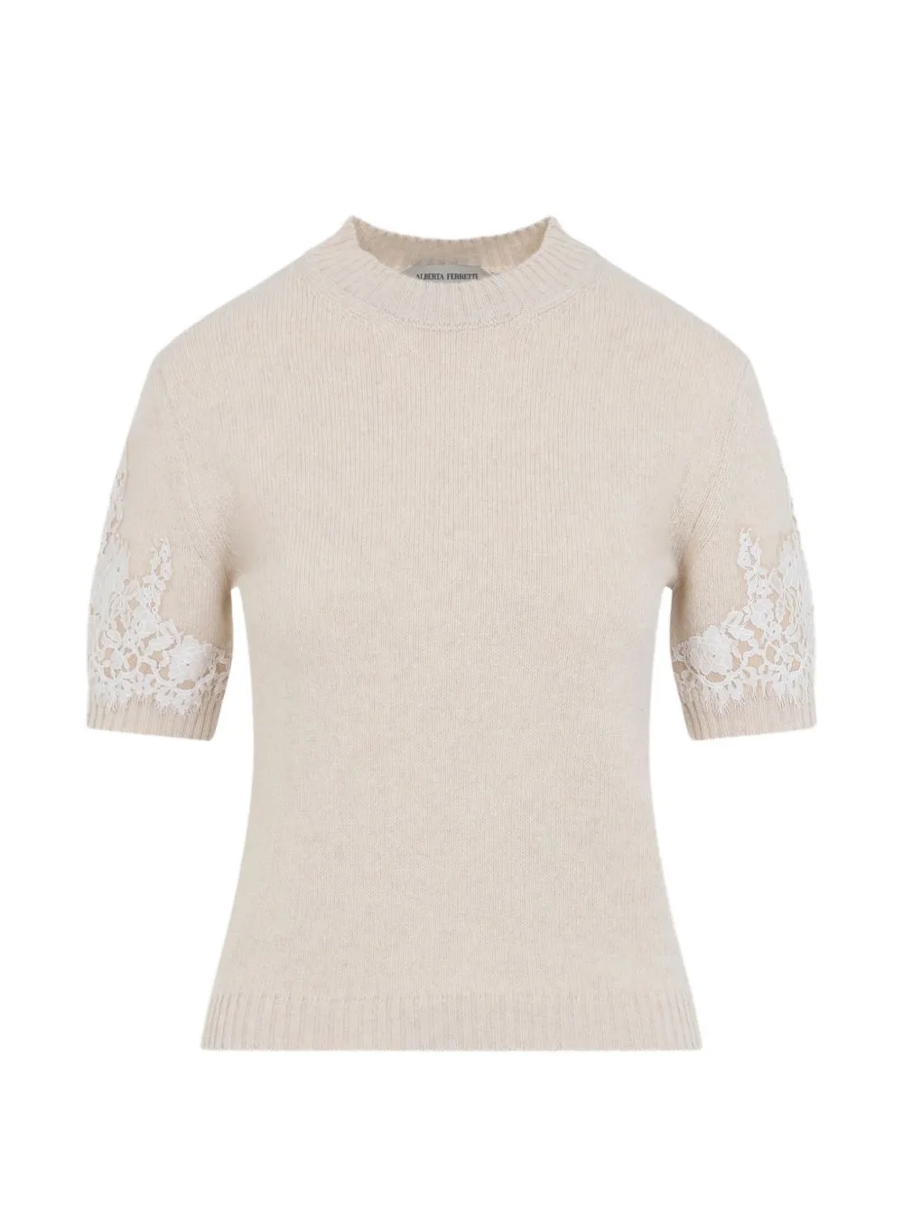 Lace-Trim Short-Sleeve T-Shirt