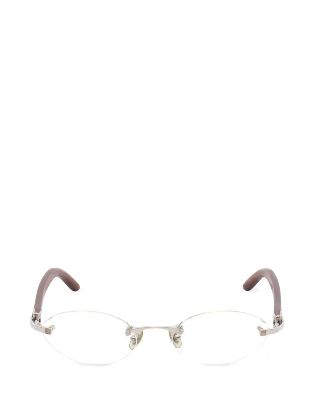 2000s Rimless Wood Glasses by Cartier