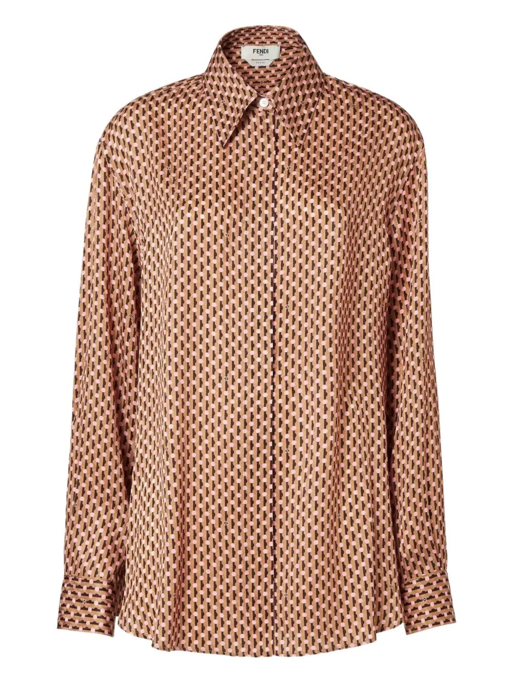 Dots-Jacquard Silk Shirt