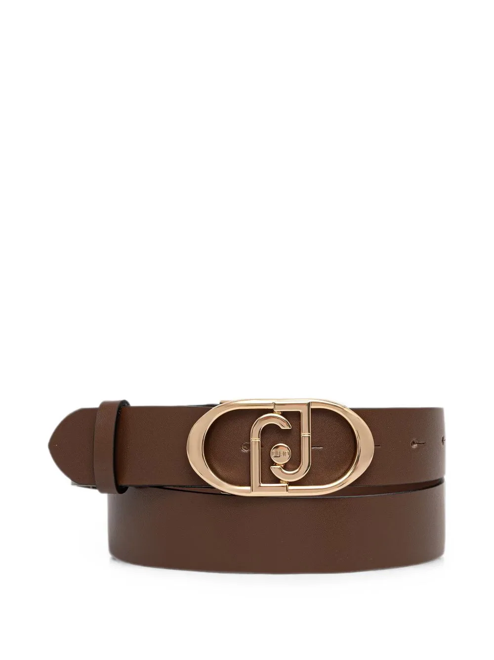 Logo-Plaque Leather Belt