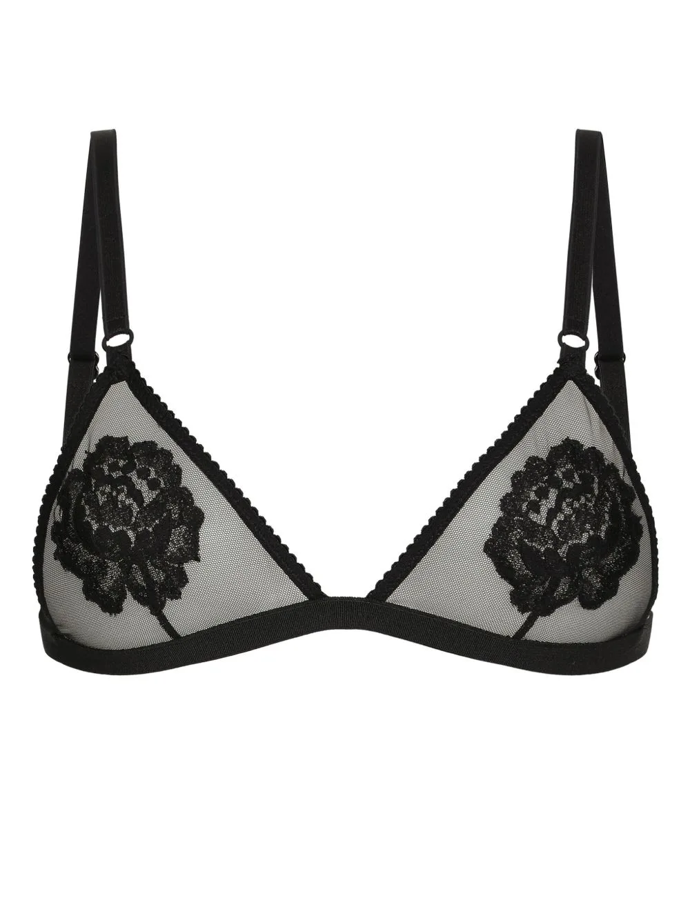 Floral-Motif Triangle Bra