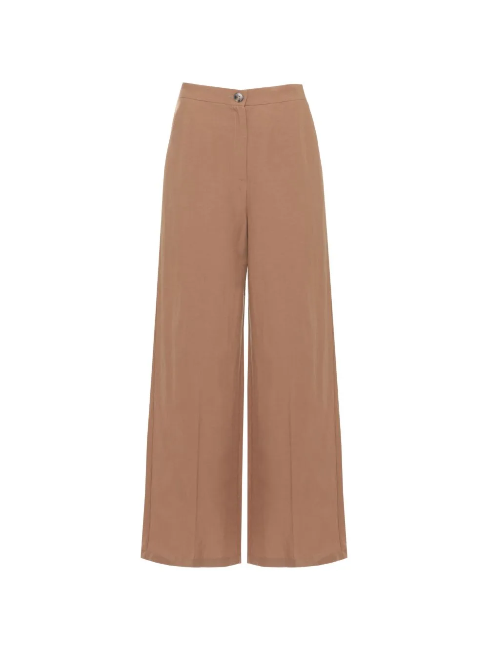 Pressed-Pleats Wide-Leg Trousers