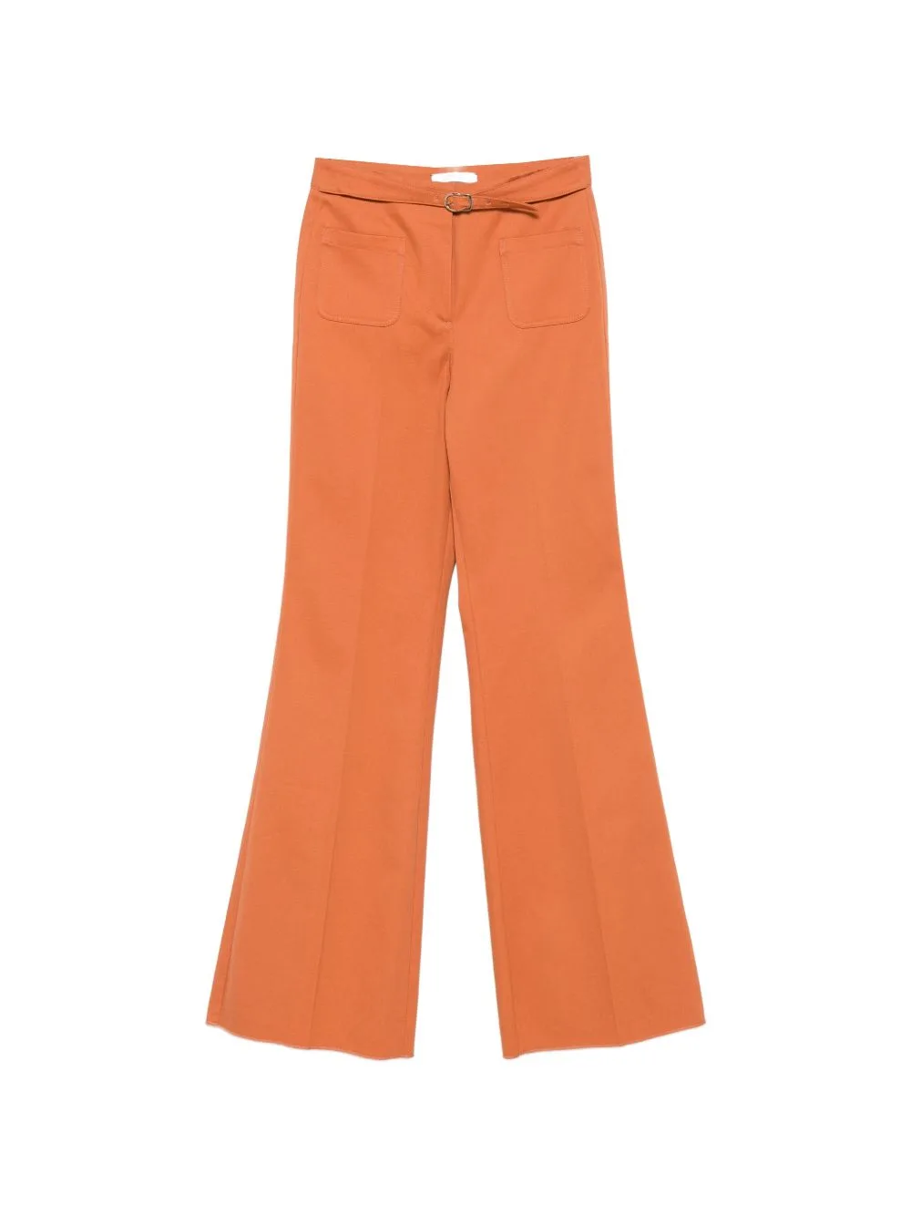 Belted Flared Trousers