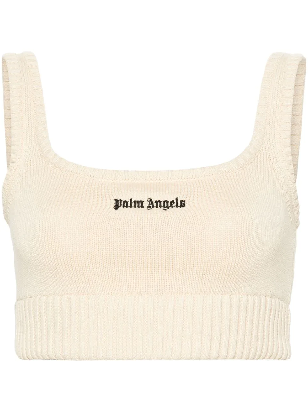 Embroidered-Logo Knit Tank Top