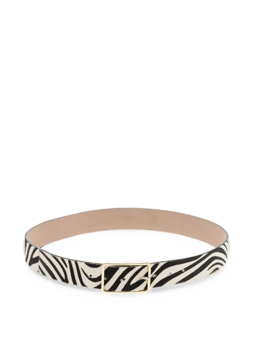 Zebra-Print Pony-Hair Belt