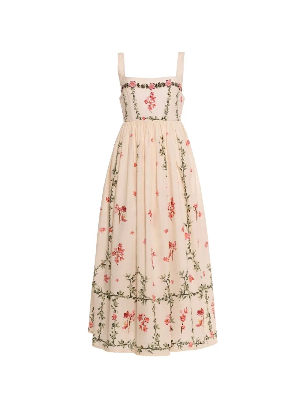 Barbara Cauca Embroidered A-Line Dress
