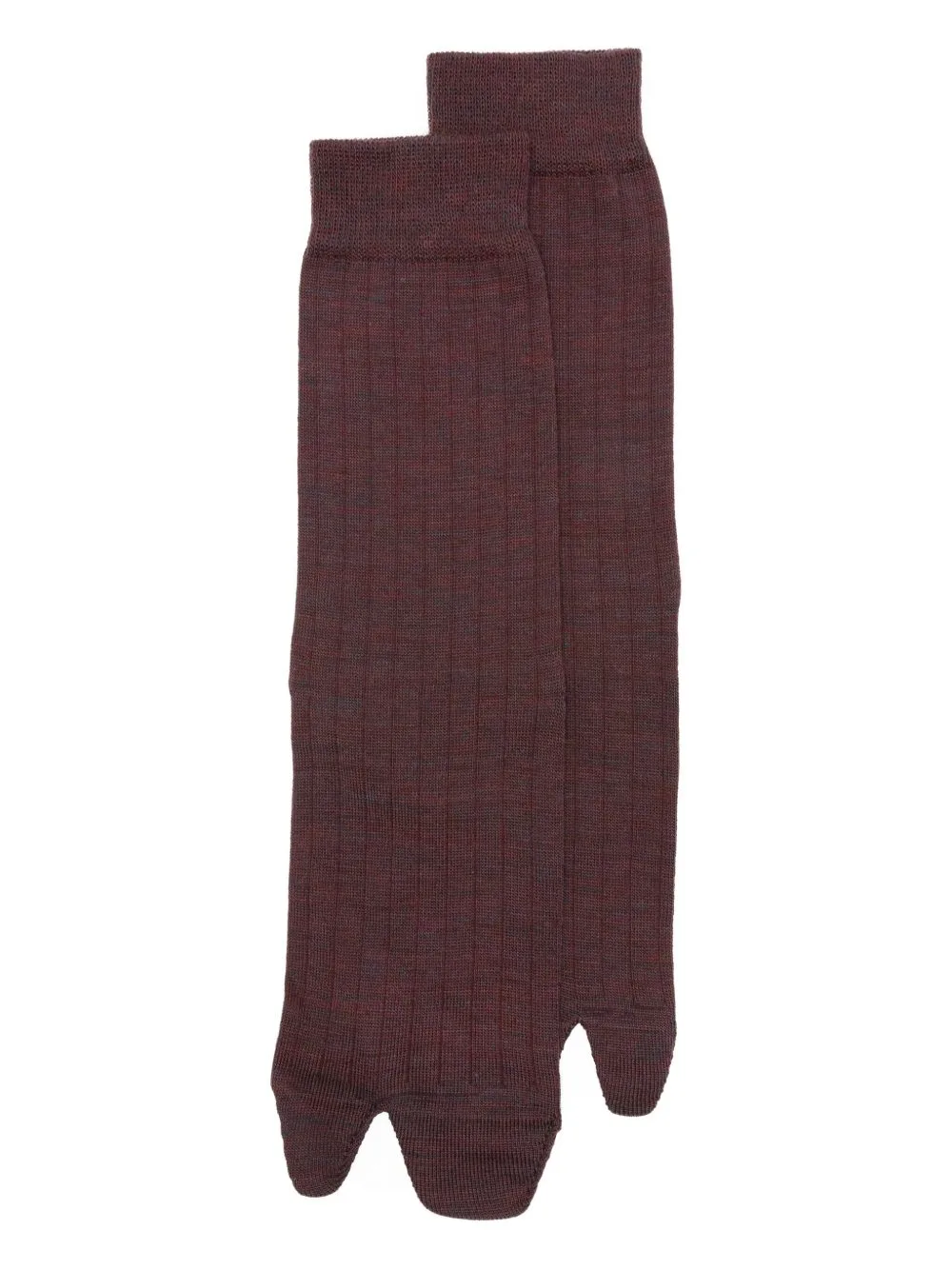Tabi Ribbed-Toe Crew-Length Socks