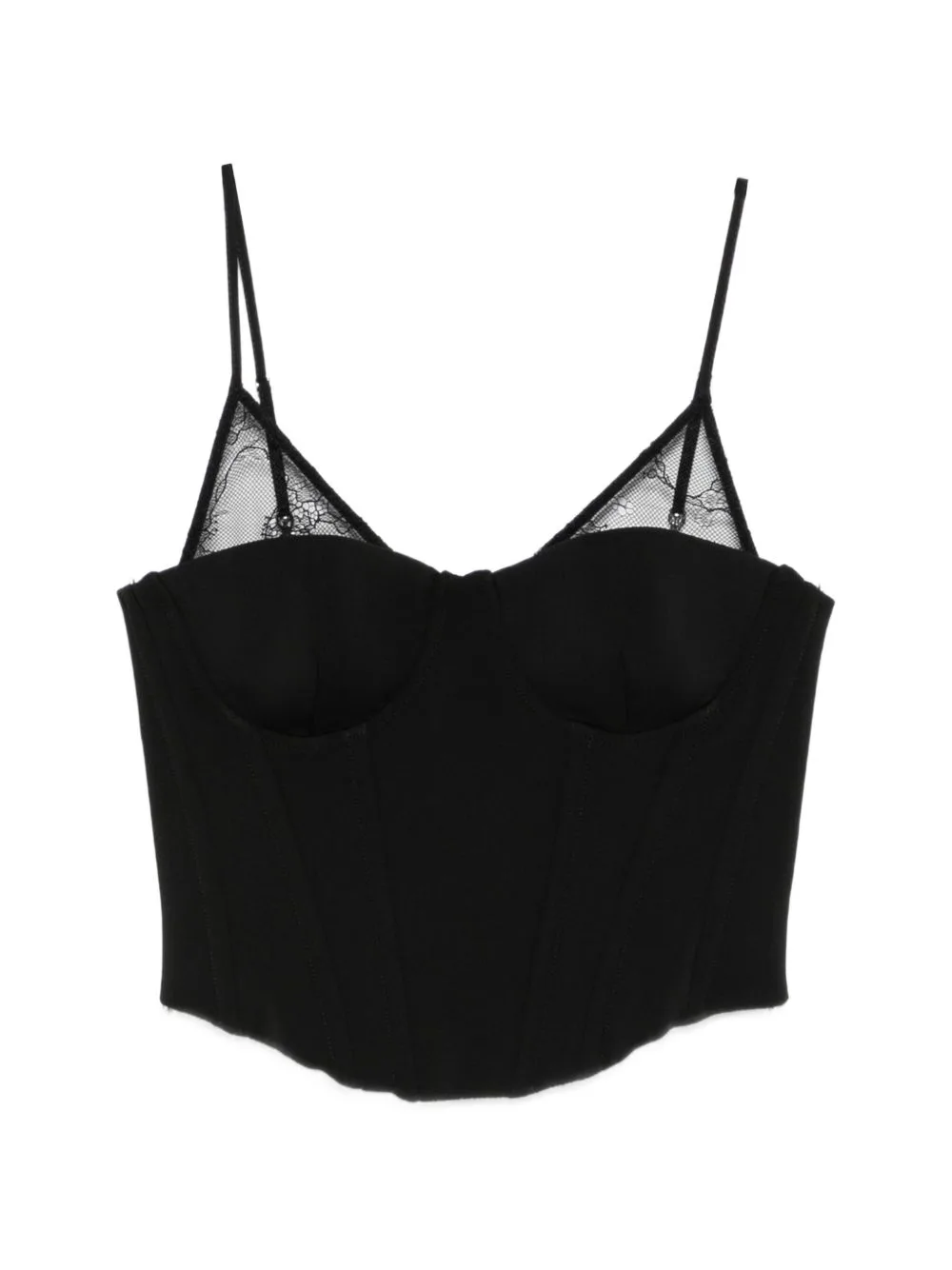 Lace-Panelled Corset Top