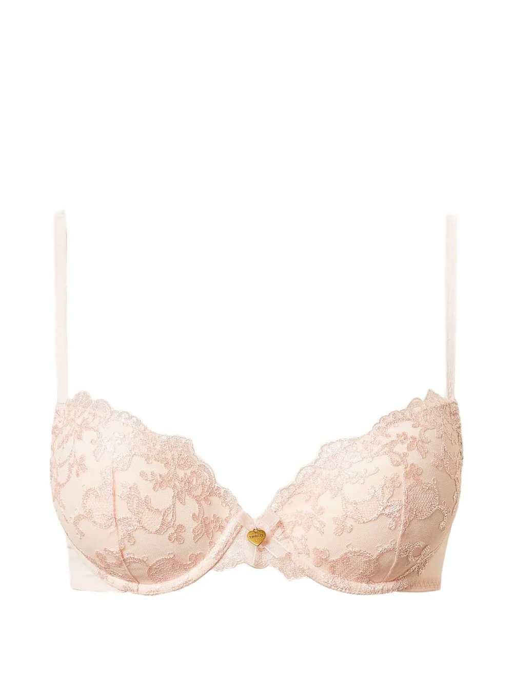 Embroidered Tulle Push-Up Bra
