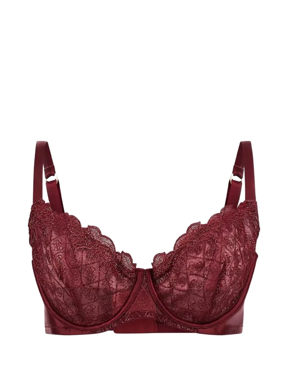 Lace-Overlay Underwired Bra