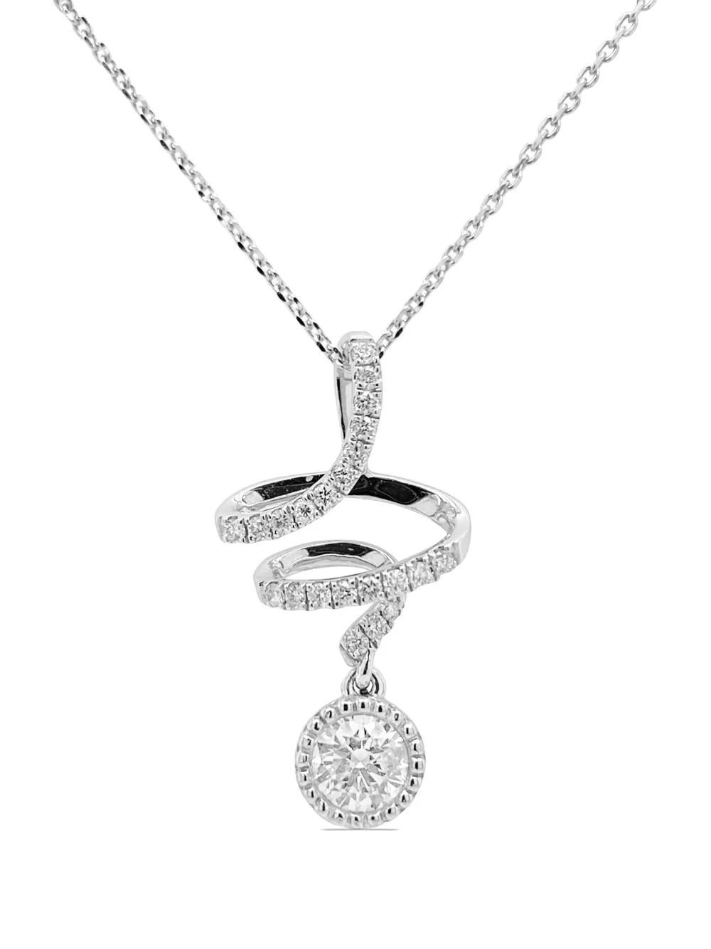 18kt White Gold Diamond Pendant Necklace