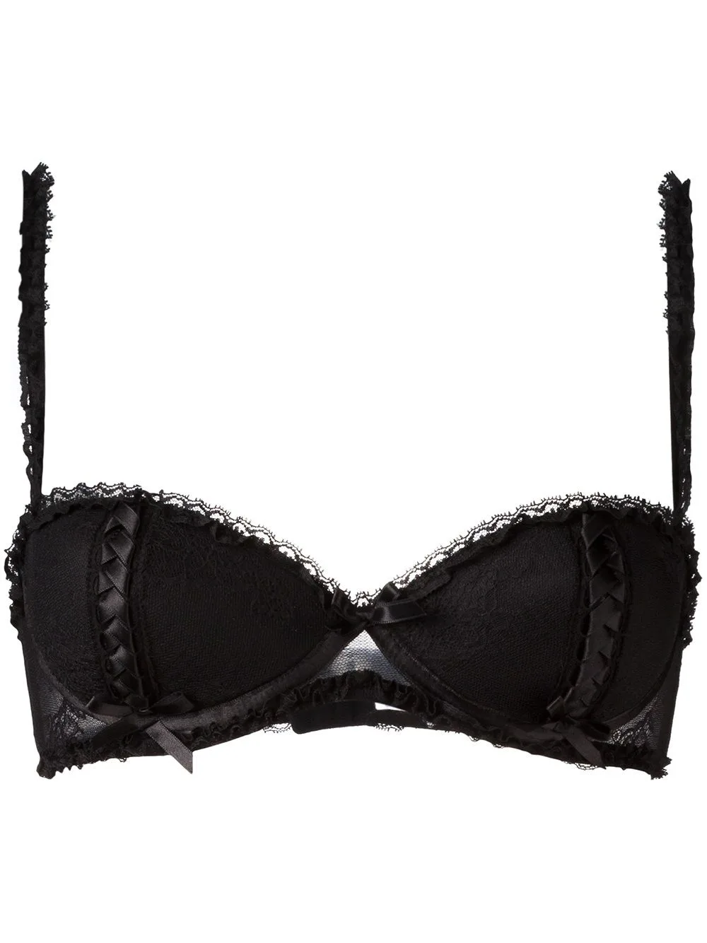 Carla Noir Lace Trimmed Bra