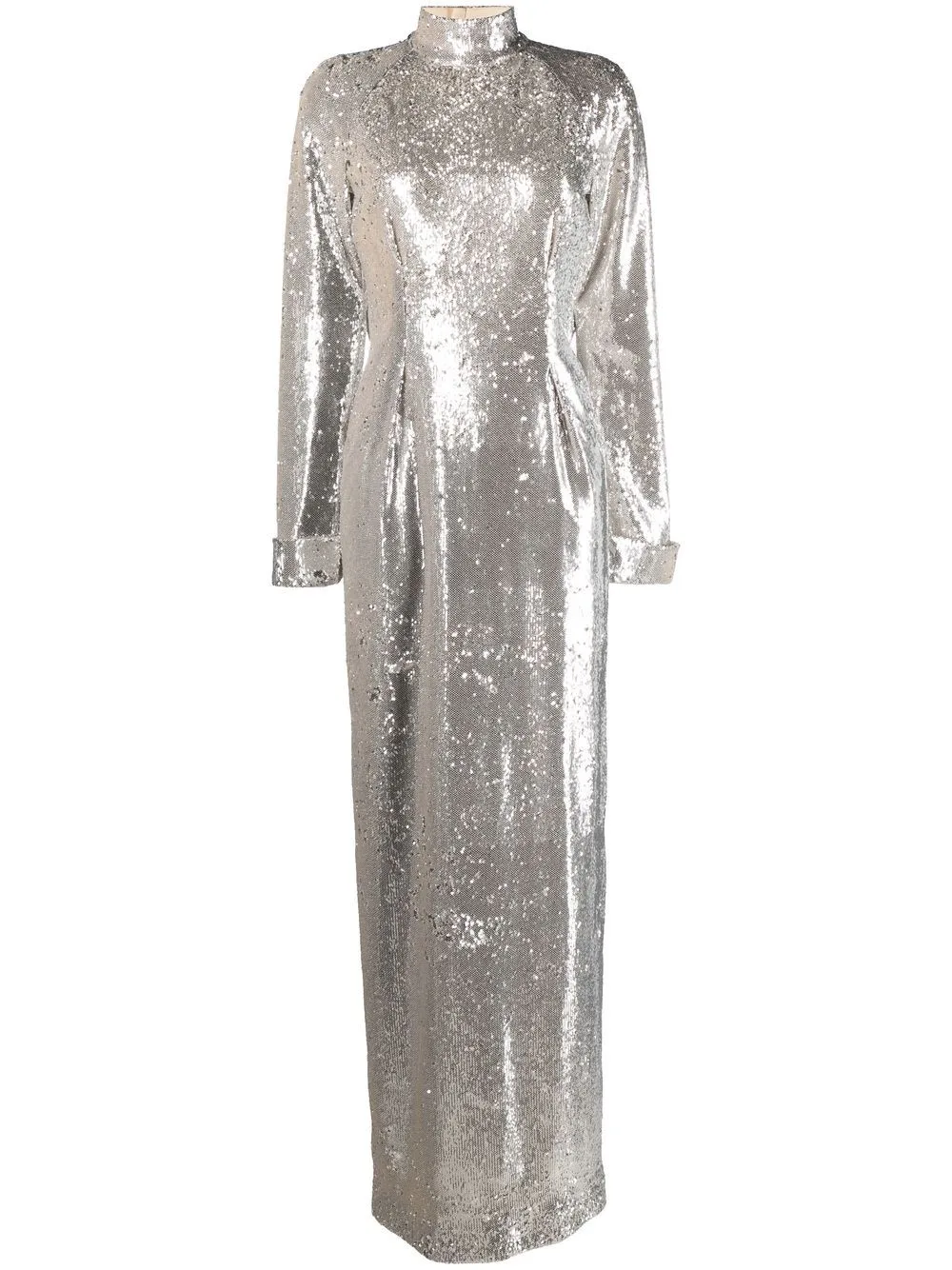 Open-Back Sequin Gown