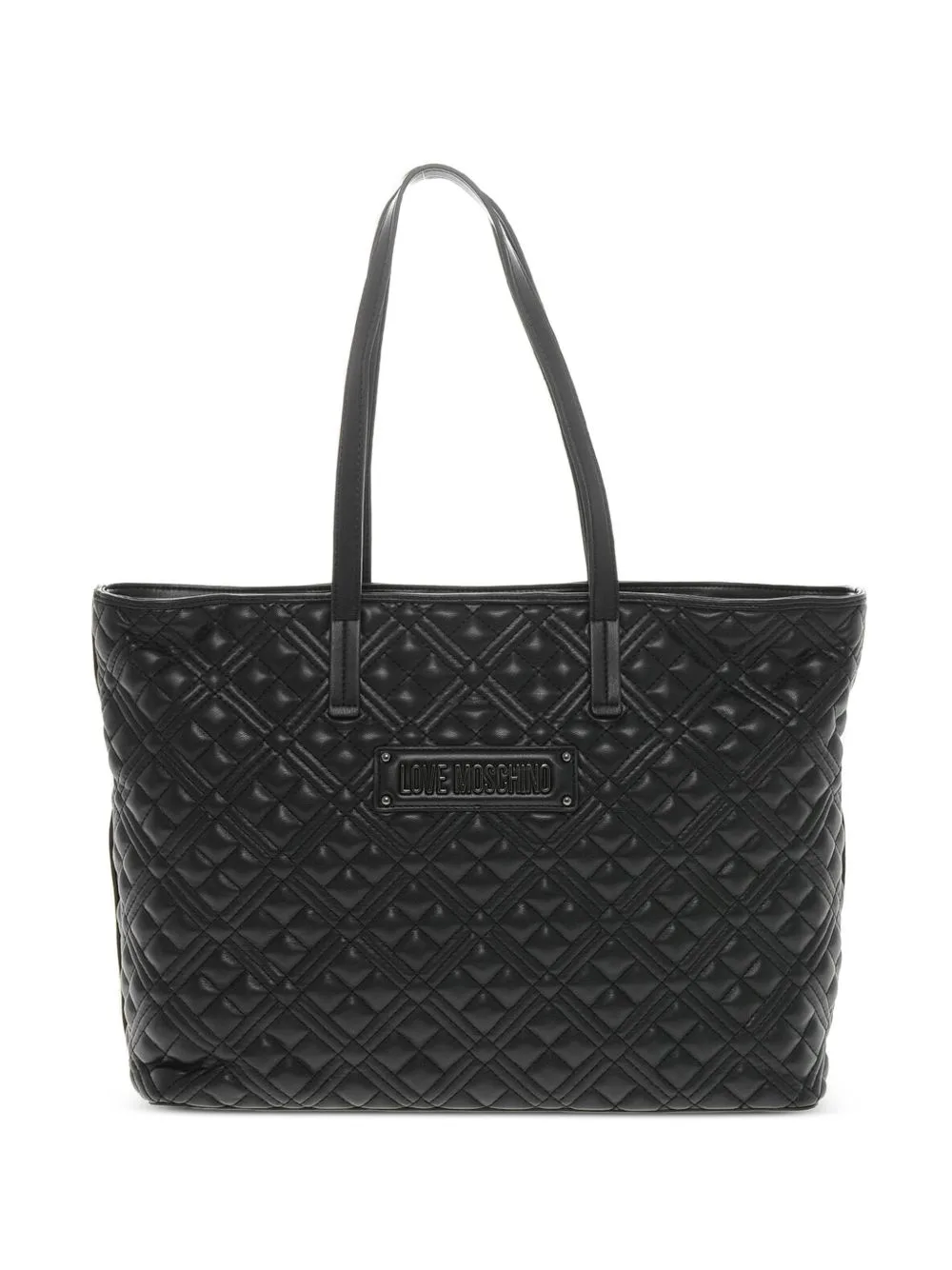Logo-Plaque Tote Bag by Moschino