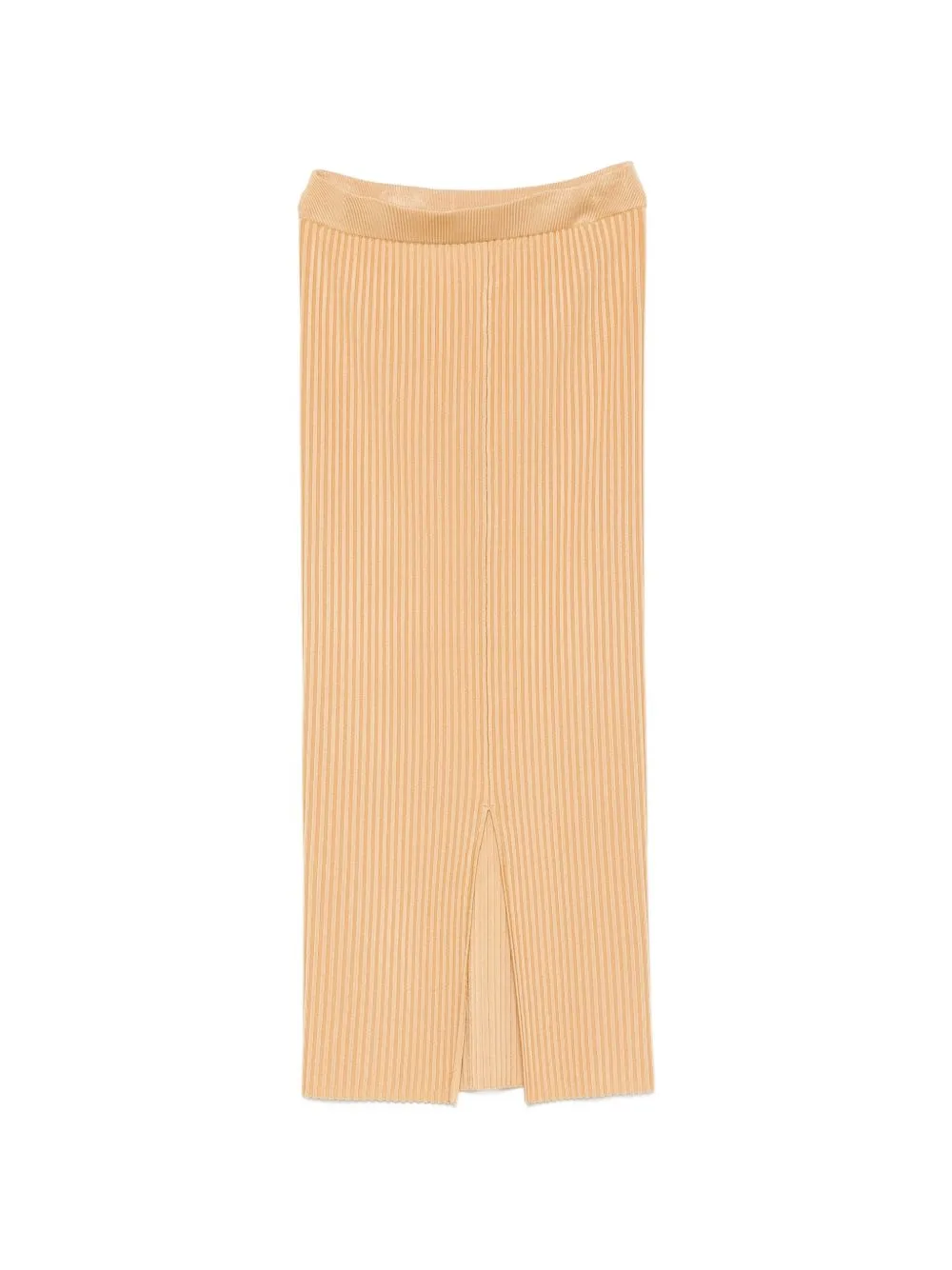 Octo Ribbed Front-Slit Maxi Skirt