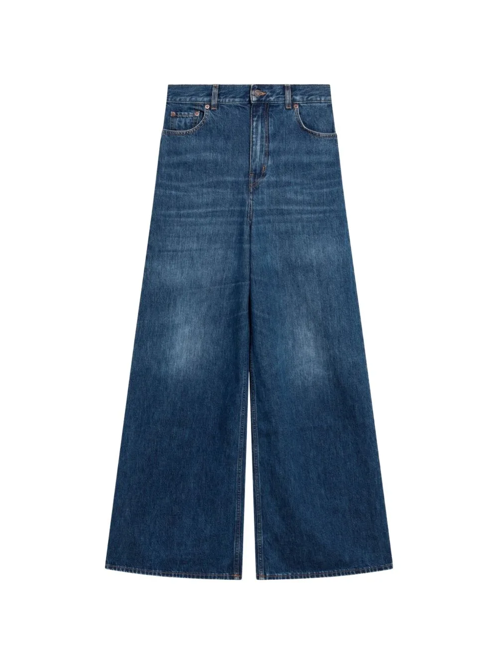 Logo-Patch Wide-Leg Jeans