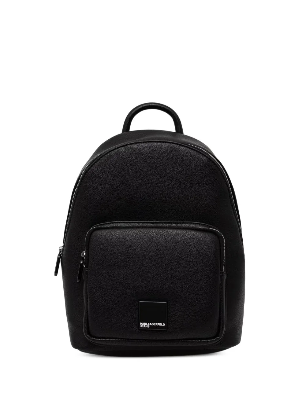 Logo-Plaque Pebbled-Effect Backpack