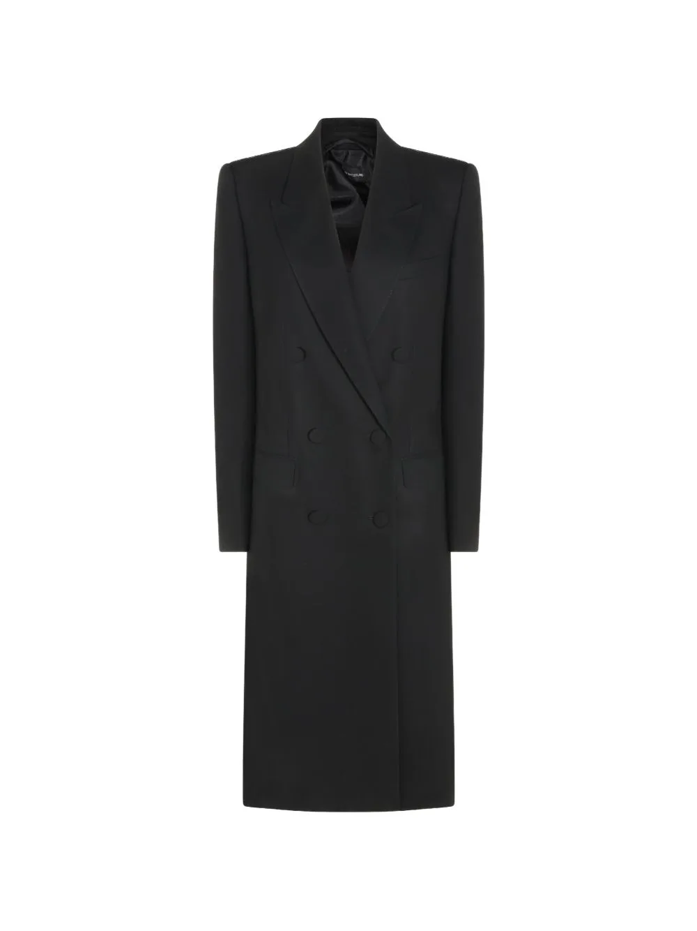 Double-Breasted Peak-Lapel Coat