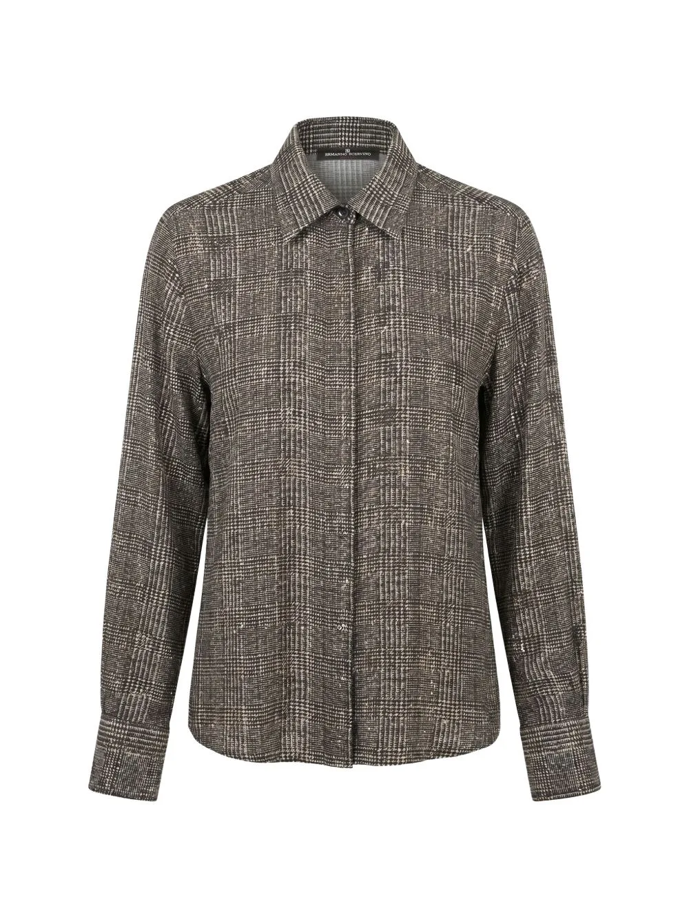 Prince of Wales-Check Long-Sleeve Shirt
