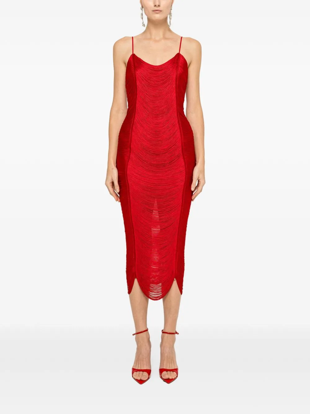Fringed Midi Dress