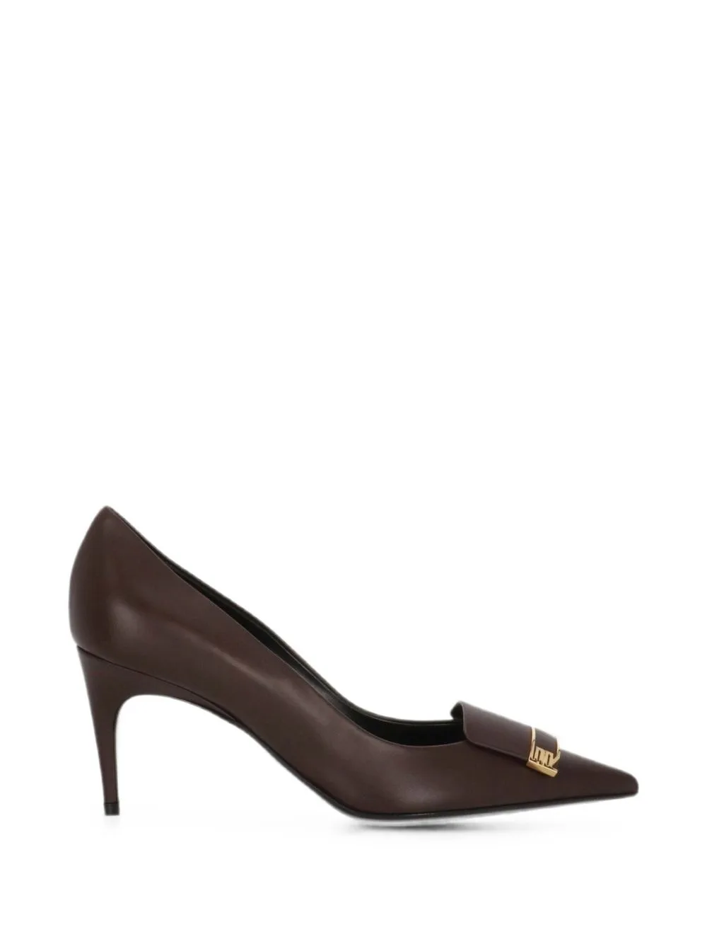 Sr Evolv Plaque-Detail Pointed-Toe Heeled Pumps