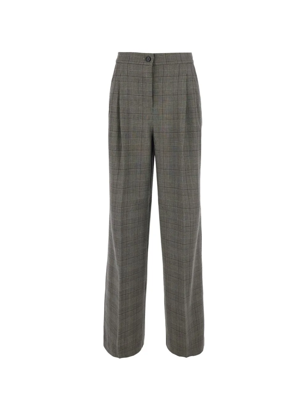 Check Pleated Trousers