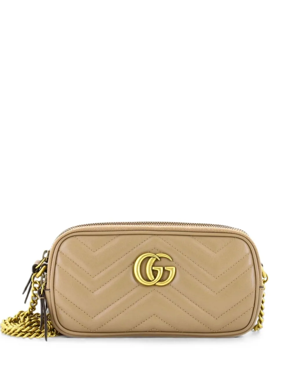 GG Marmont Triple Zip Chain Bag Matelasse Leather Mini Crossbody Bag