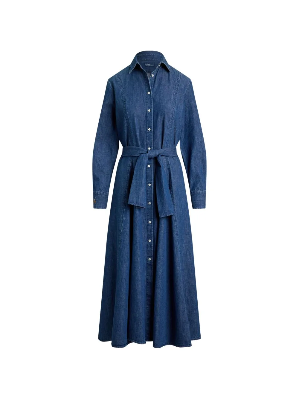 Tie-Belt Midi Shirt Dress