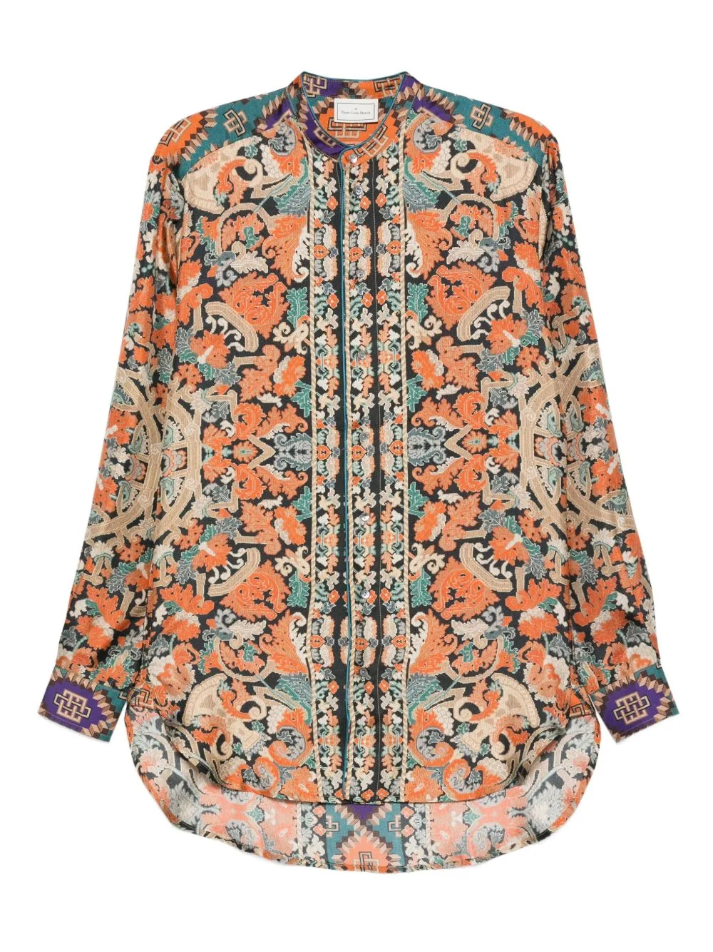Aloe Mandarin-Collar Shirt
