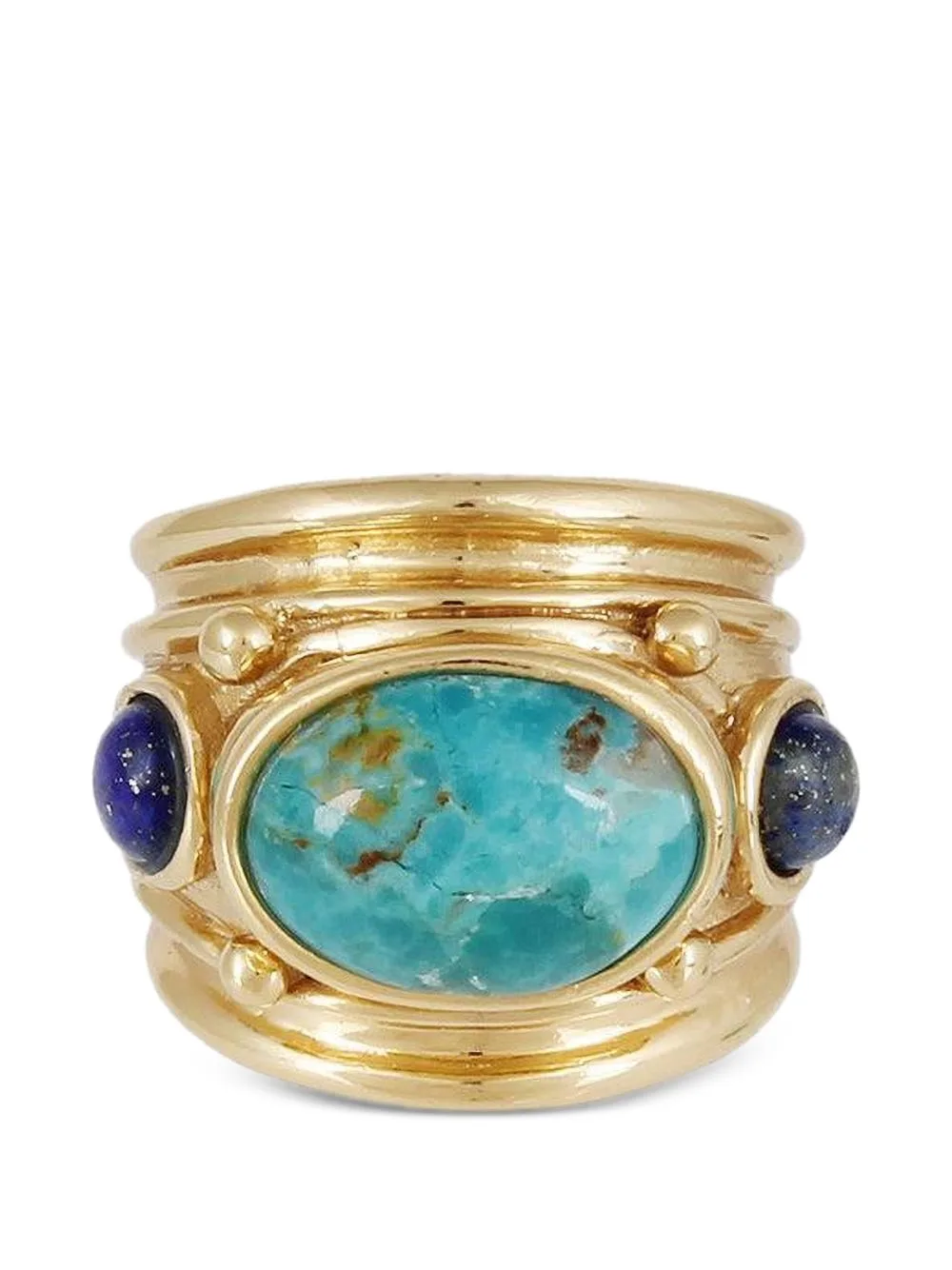 Simone Amazonite Malachite Ring