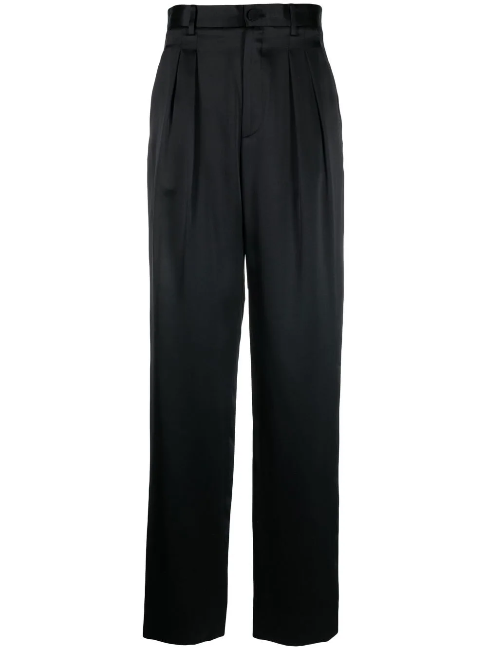Satin Silk Pleated Trousers