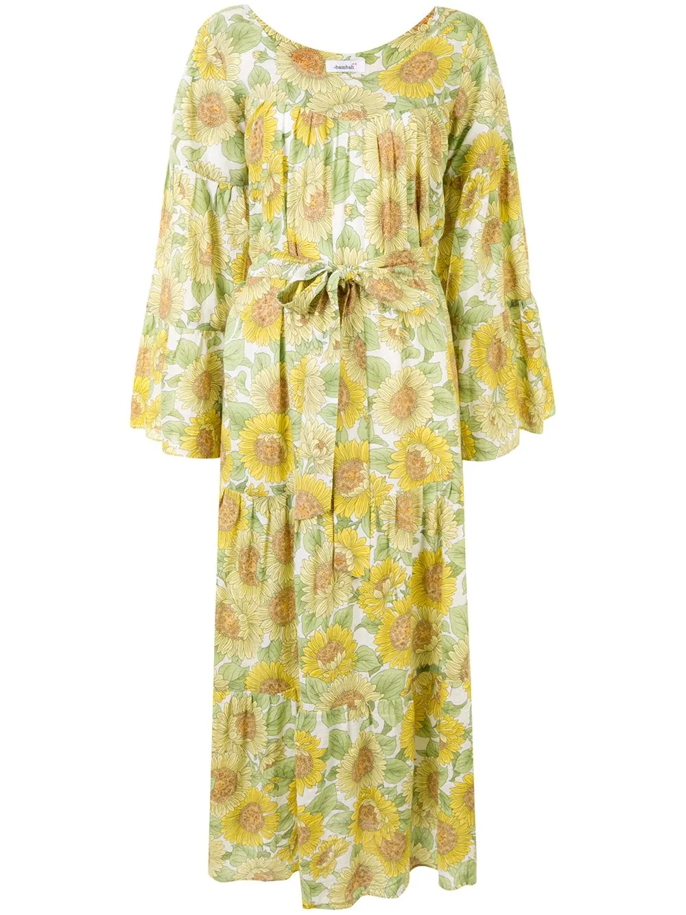 Sunflower Print Kaftan Dress