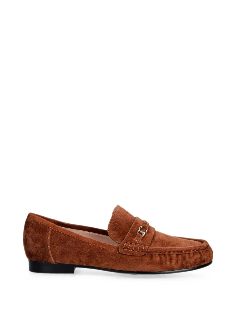 Logo-Plaque Suede Loafers