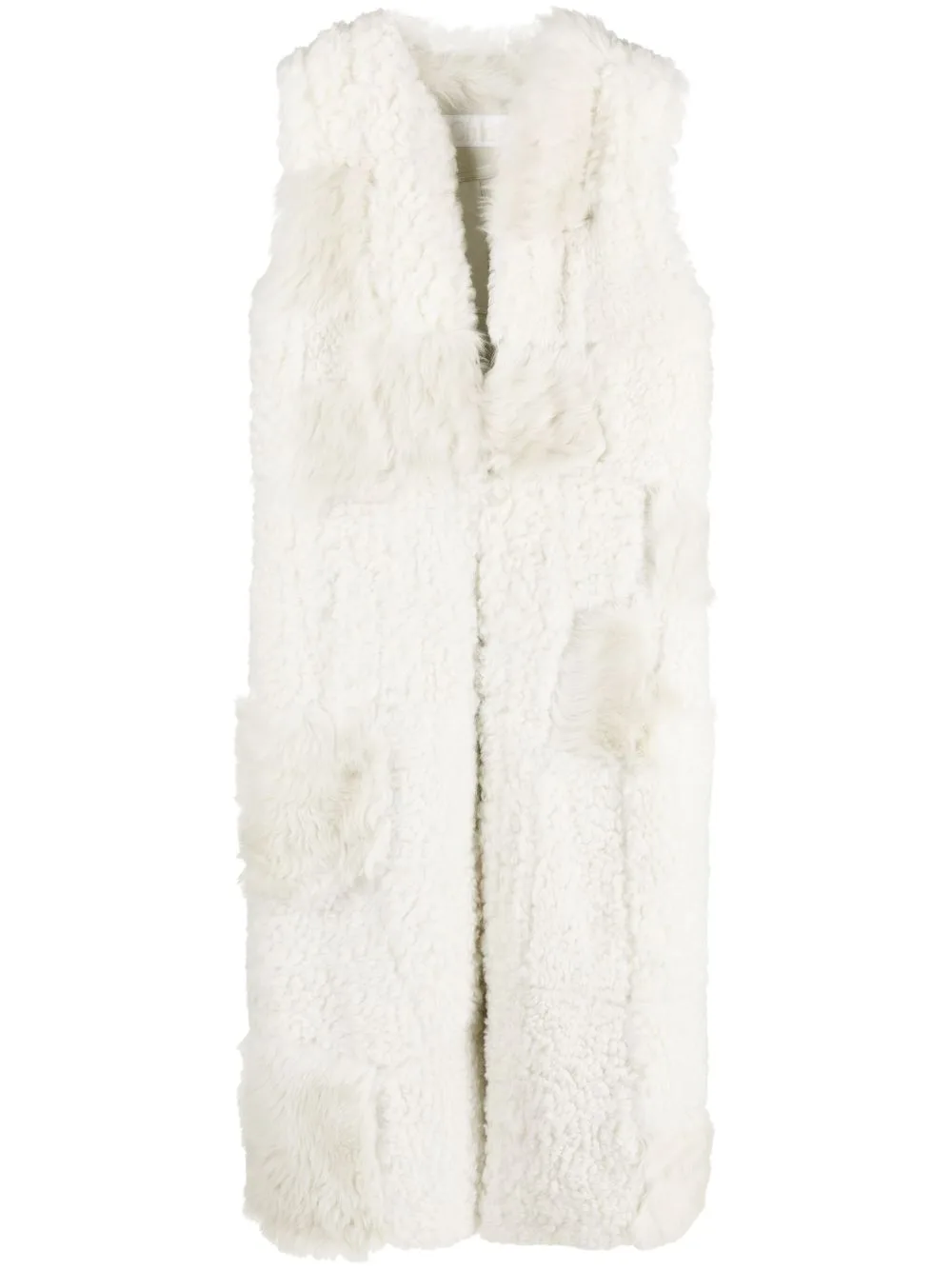 Patchwork Shearling Gilet