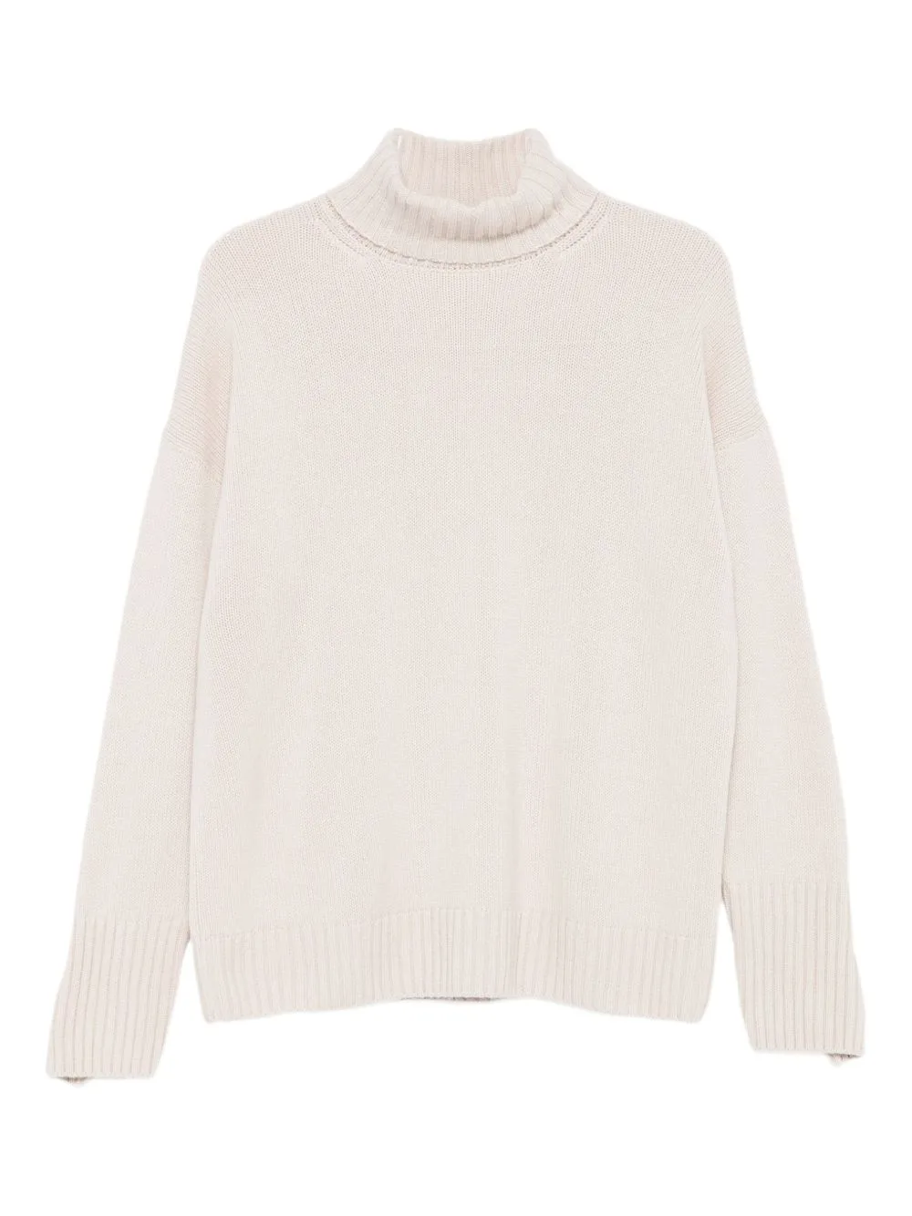 Roll-Neck Ribbed Sweater