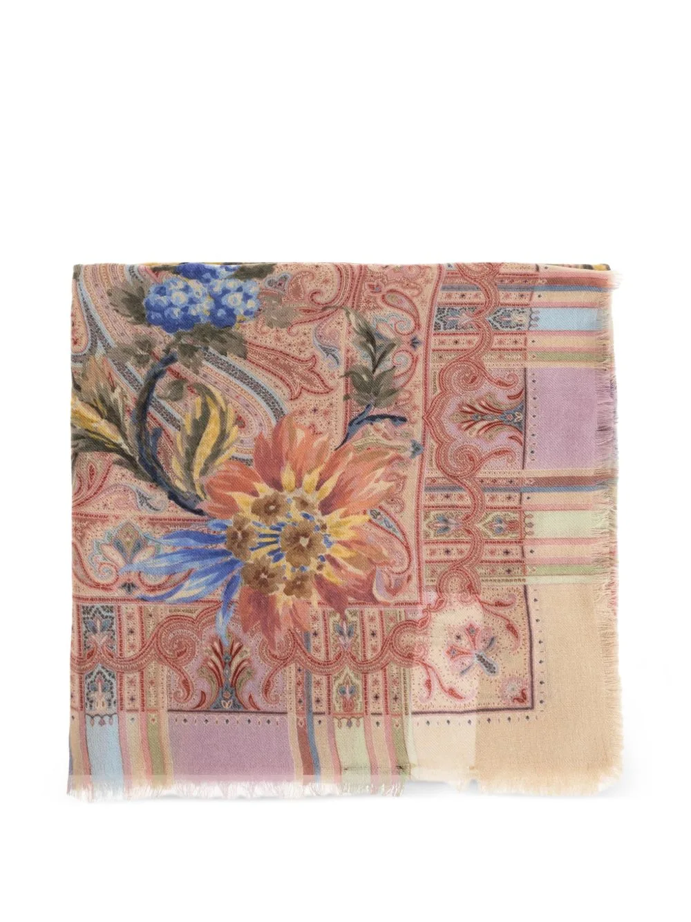 Floral Paisley-Print Scarf