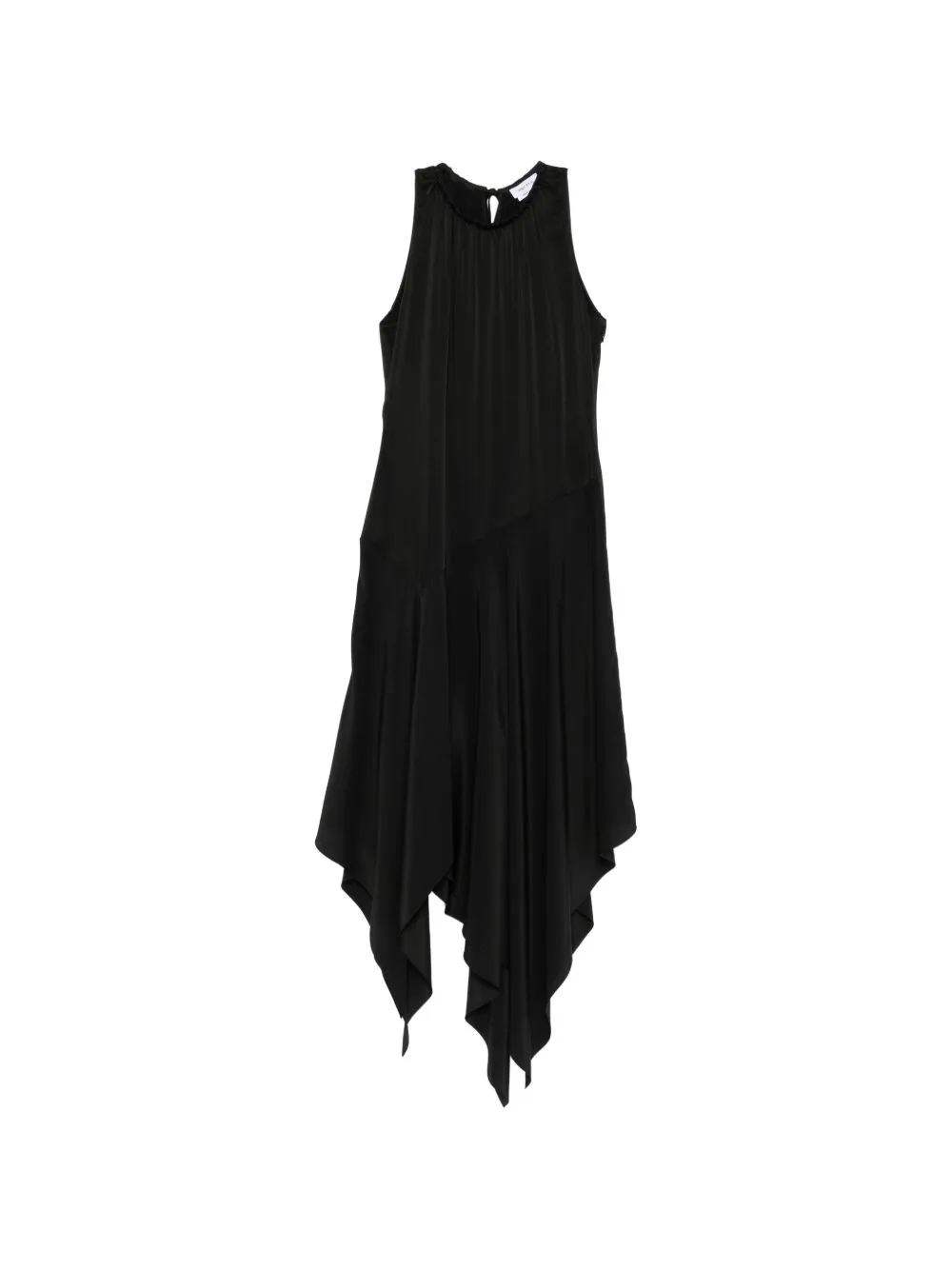 Handkerchief-Hem Halterneck Midi Dress