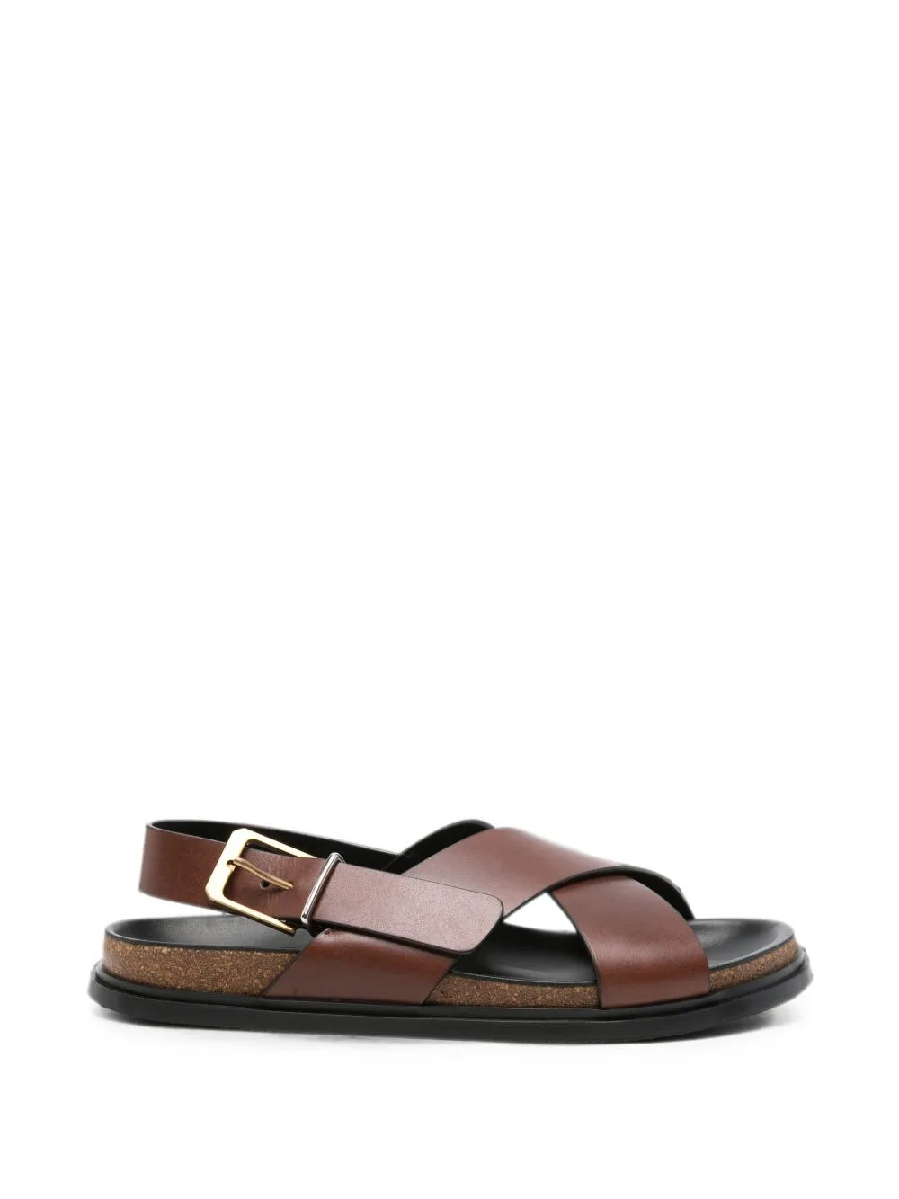 Crossover-Strap Buckle-Fastening Sandals